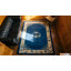 Solid Open Blue Color Field Antique Chinese Floral Medallion Pattern Peking Rug
