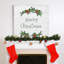 «Pine and Holly Wreath», reproduction d'art textuel sur toile tendue-1345537236