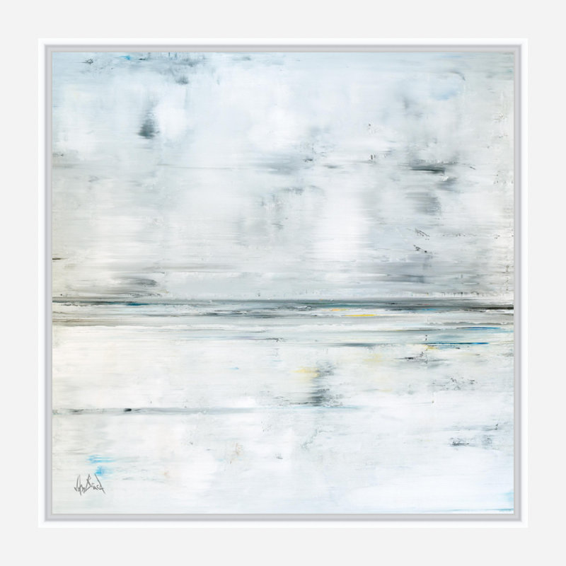 Low Tide - Artist Enhanced Canvas Print, 20" H x 20" W x 1.75" D, White Framed Canvas