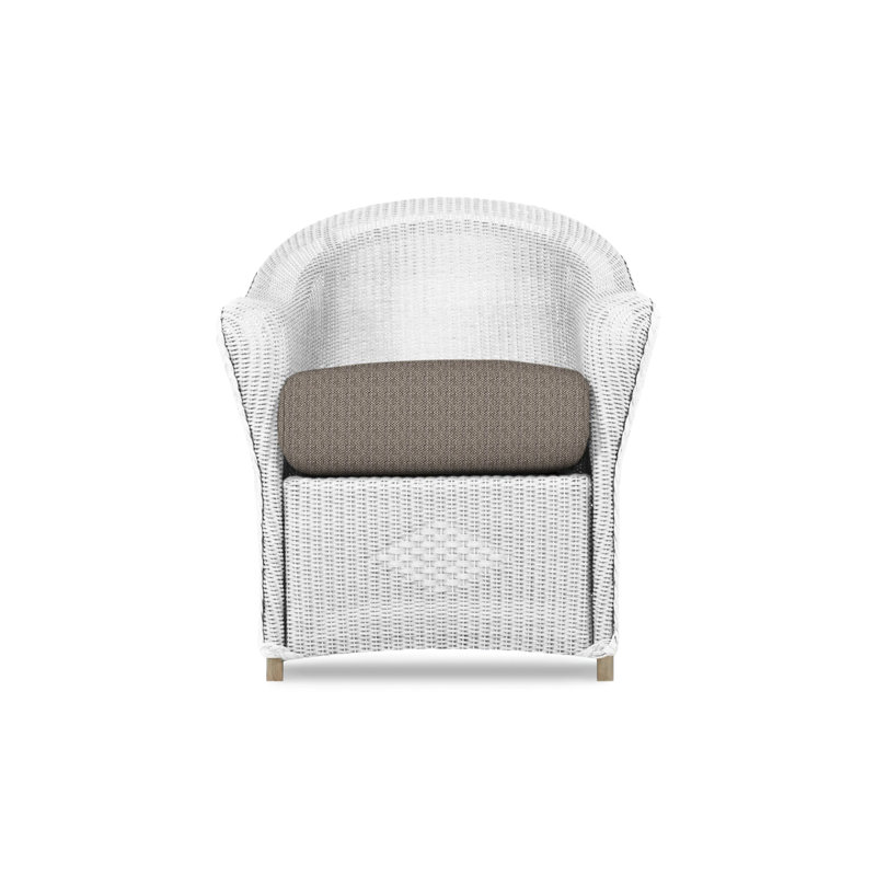 Reflections Outdoor Dining Armchair, Demo Oatmeal, White