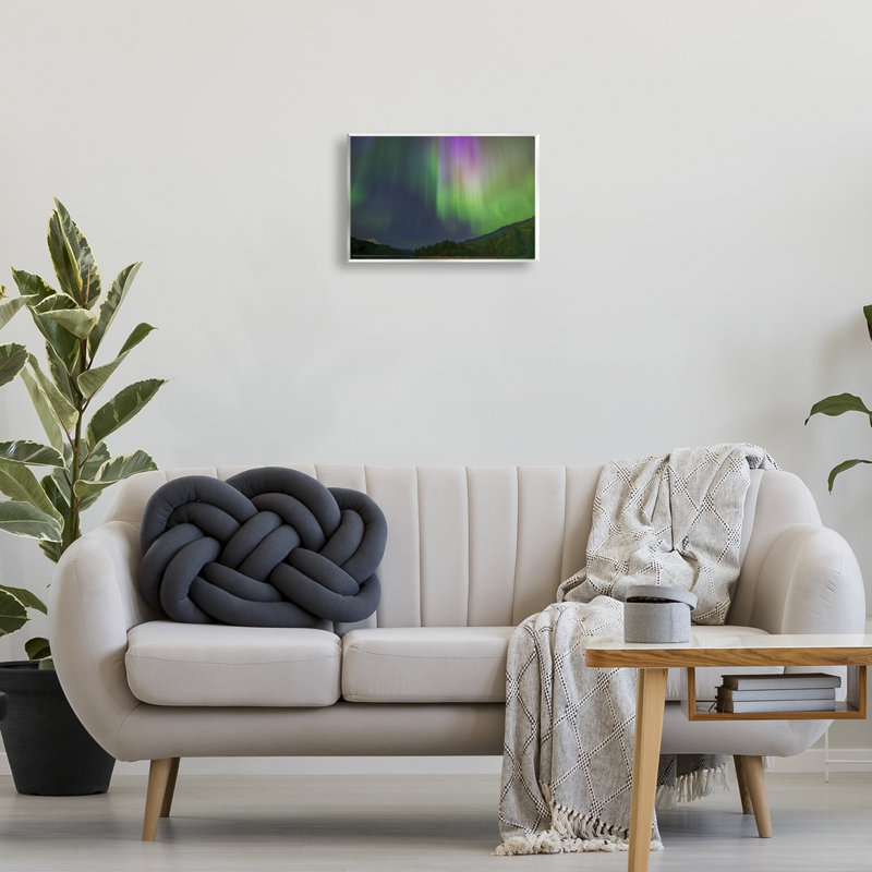 «Green Glowing Northern Lights», plaque murale par Nancy Crowell, H 10 po x l 15 po
