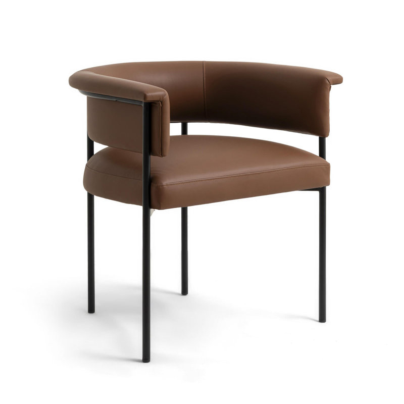 Chaise en cuir Isabella Performance, Brun