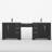 96" Freestanding Double Sink Bathroom Vanity With Sink Top, 24" Makeup Countertop With Drawer, Bathroom Cabinet Shelf With Drawers And Doors-1388222909