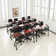 Rectangle Modular Training Table with Casters and Modesty Panel