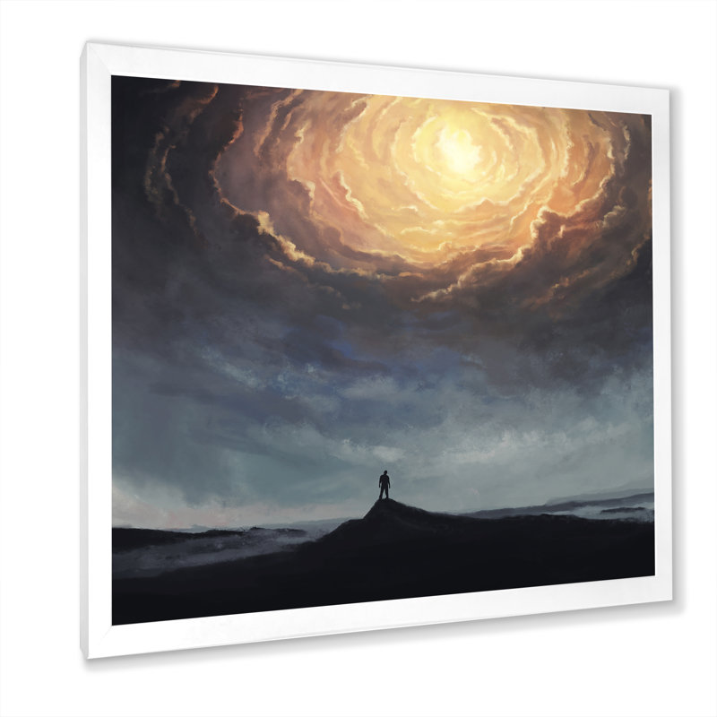 Voie religieuse à travers le ciel - Art mural sur toile traditionnel, H 30 po x l 30 po x P 1 po
