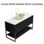 Ensemble de meuble-lavabo et de meuble-lavabo en pierre frittée blanche 48 po Carrara