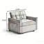 Fauteuil convertible 3-en-1, inclinable simple avec dossier réglable, gris foncé pour les petits espaces-594135926