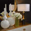 Pleated Glass Vase-Golden Flake