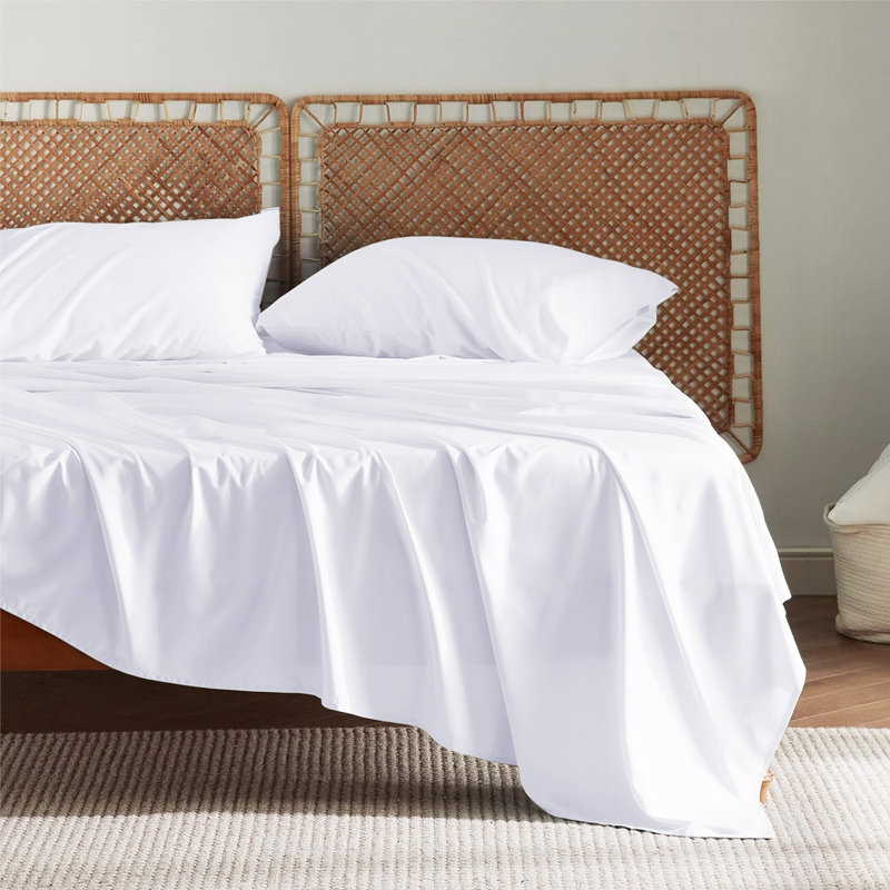 200 Thread Count Egyptian-Like Cotton Flat Sheet – Breathable, Soft and Wrinkle-Free, Single (3'), White