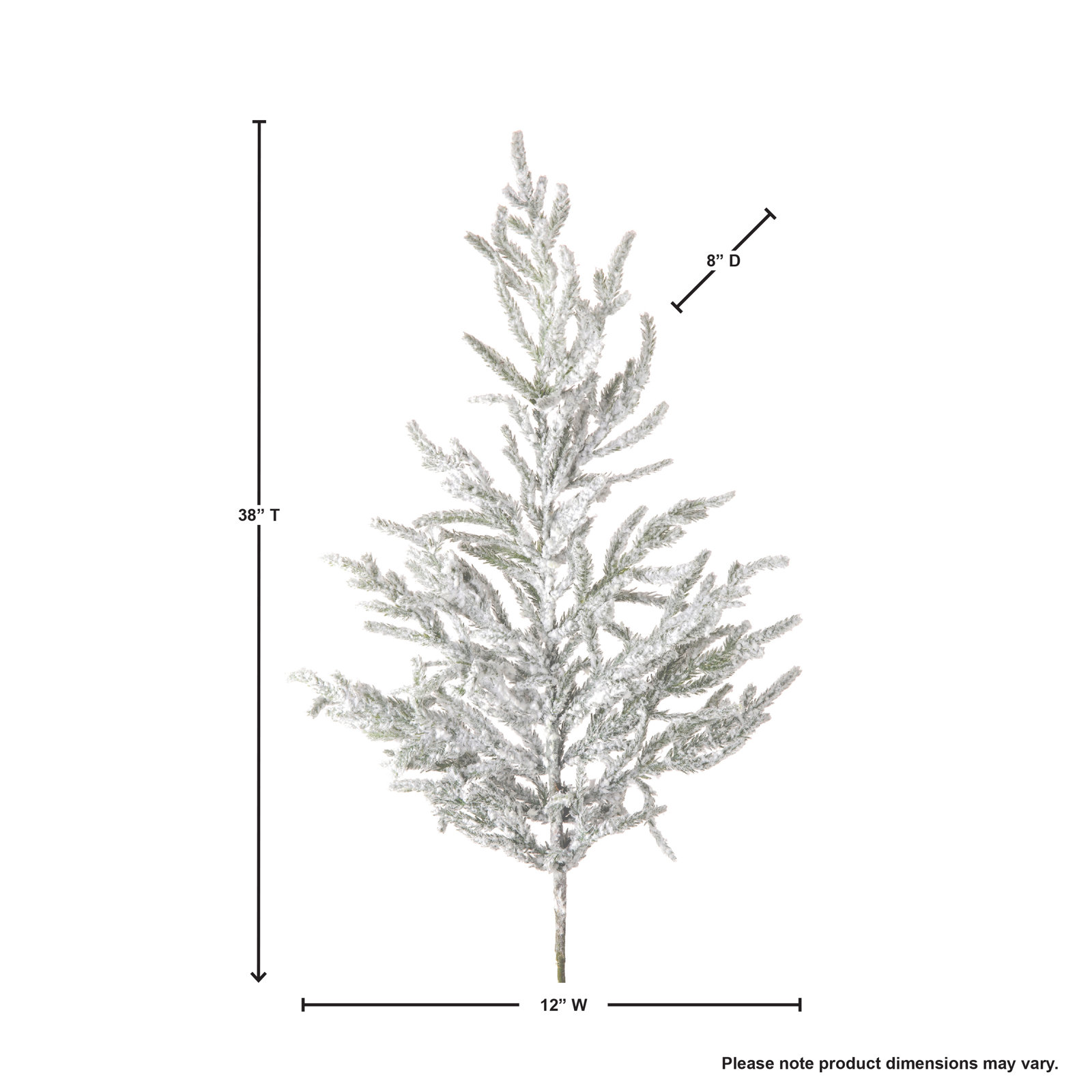 Snowy Natural Touch Norfolk Pine Branch
