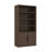 Rivington 79" H x 40.2" W Modern 4-Shelf Bookcase Cabinet in Walnut-116164080