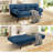 71" Futon Sofa Bed with Adjustable Armrest & Backrest , Multifunctional Love seat Convertible Sofa for Living Room, Apartment, Office-67776338-85771477