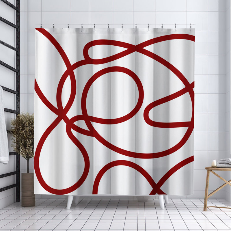 Rideau de douche Coco, Rouge