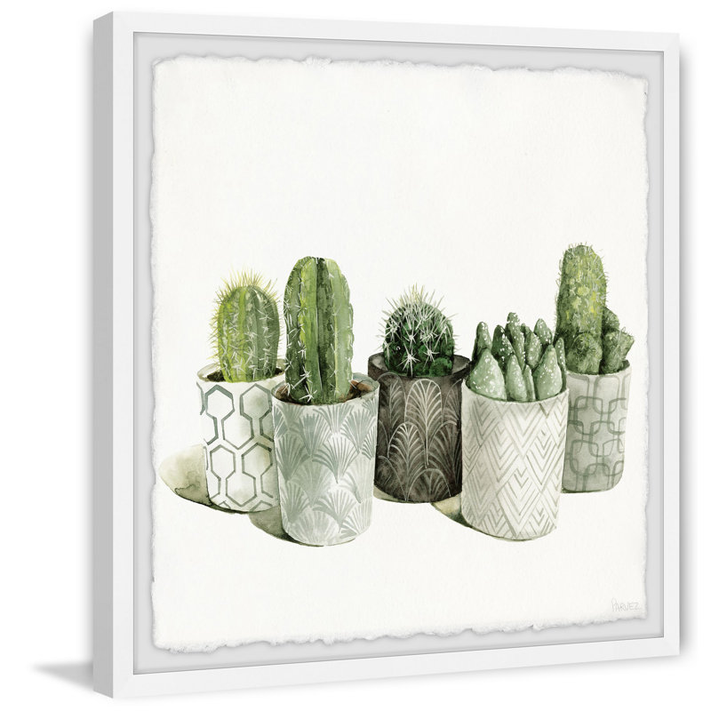 Decorative Planters by Parvez Taj - Single Picture Frame Painting, 30cm H x 30cm W