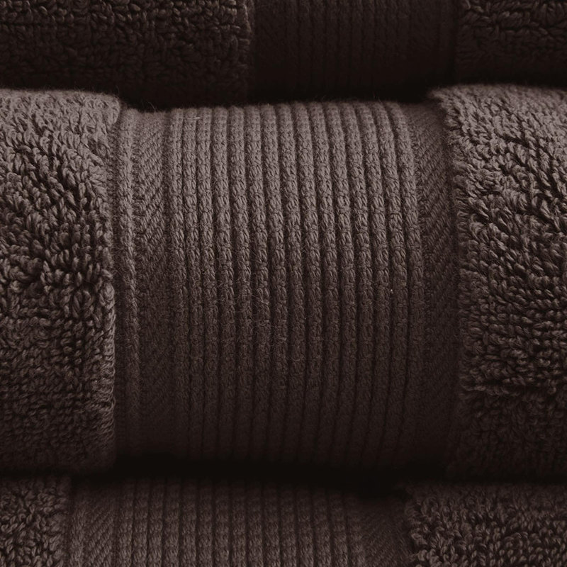 Bain en coton , Ensemble de serviettes 8 pièces, Brun