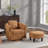 Chenille Swivel Accent Chair with Ottoman-1778469397