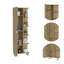 Armoire à linge miroir Urano, quatre tablettes intérieures, cinq tablettes extérieures -951549474