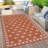 9' x 18' Waterproof Reversible Outdoor Rug, Plastic Straw Weave, Lightweight and Easy-Clean Patio Mat for Deck, Backyard, Camping or RV Use, Terracotta Orange-422947554-422947560