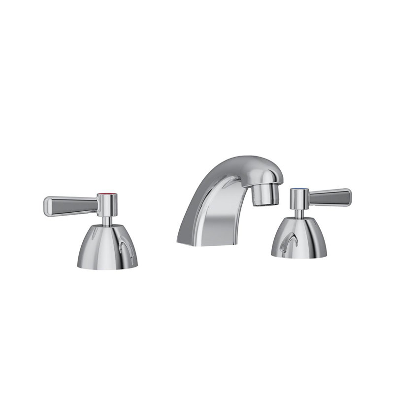 Robinet de lavabo central 8 po avec bec encastré chromé fixe 8 po