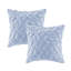 Édredon pour grand lit 8 pièces en coton bleu avec une élégance chic et décontractée, un magnifique motif floral comprenant 1 édredon, 2 taies décoratives européennes, 3 coussins décoratifs assortis, une jupe de lit et un fer à vapeur-128745193-128745190
