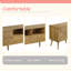 Meuble télé, console, meuble multimédia, tiroir de rangement, stratifié, Mid-Century, moderne