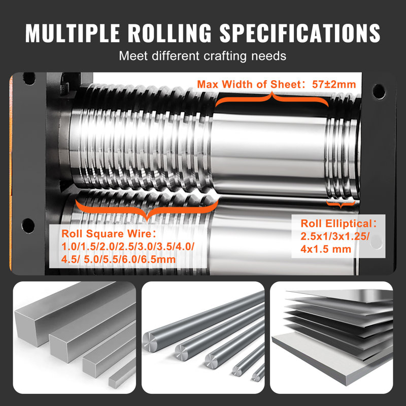 Rolling Mill, 2.24"/57 mm Jewelry Rolling Mill Machine