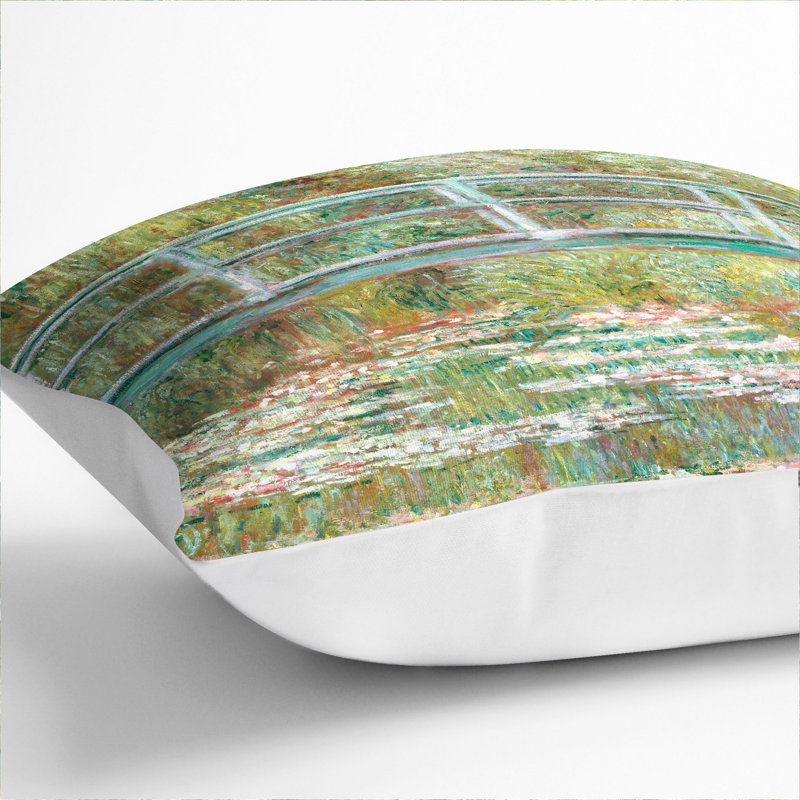 The Japanese Footbridge Vol.1 Square Throw Cushion, White, 55cm H x 55cm W x 20cm D