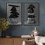 Zen Stone Balance Black and Gray Minimal Nature - Reproduction d'art sur toile encadrée 2 pièces-120420161-120420163