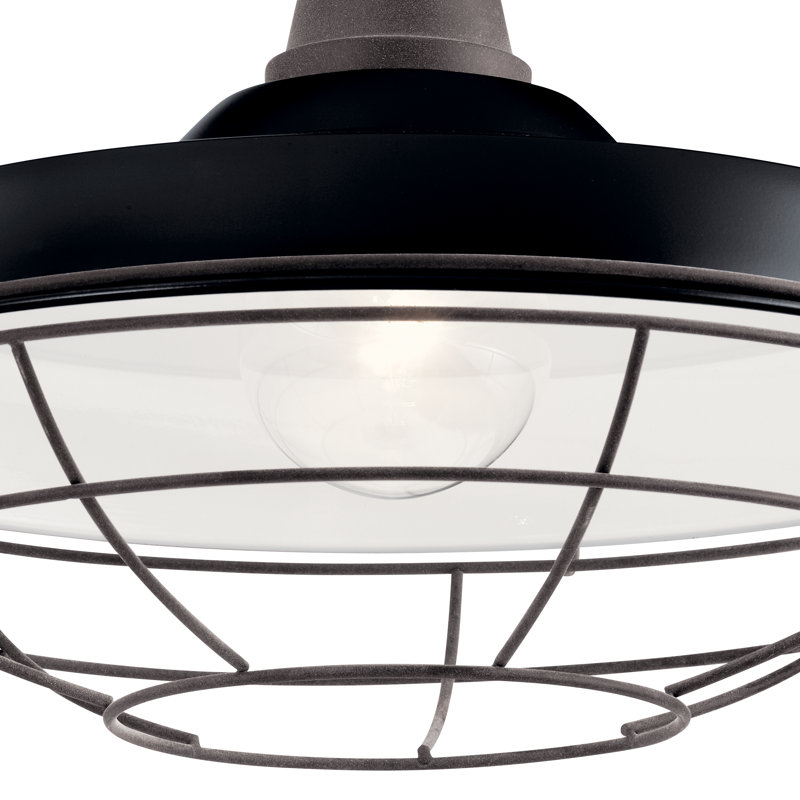 Hemlen Steel Wall Light, Black, 16.25" H x 16.5" W x 23.25" D