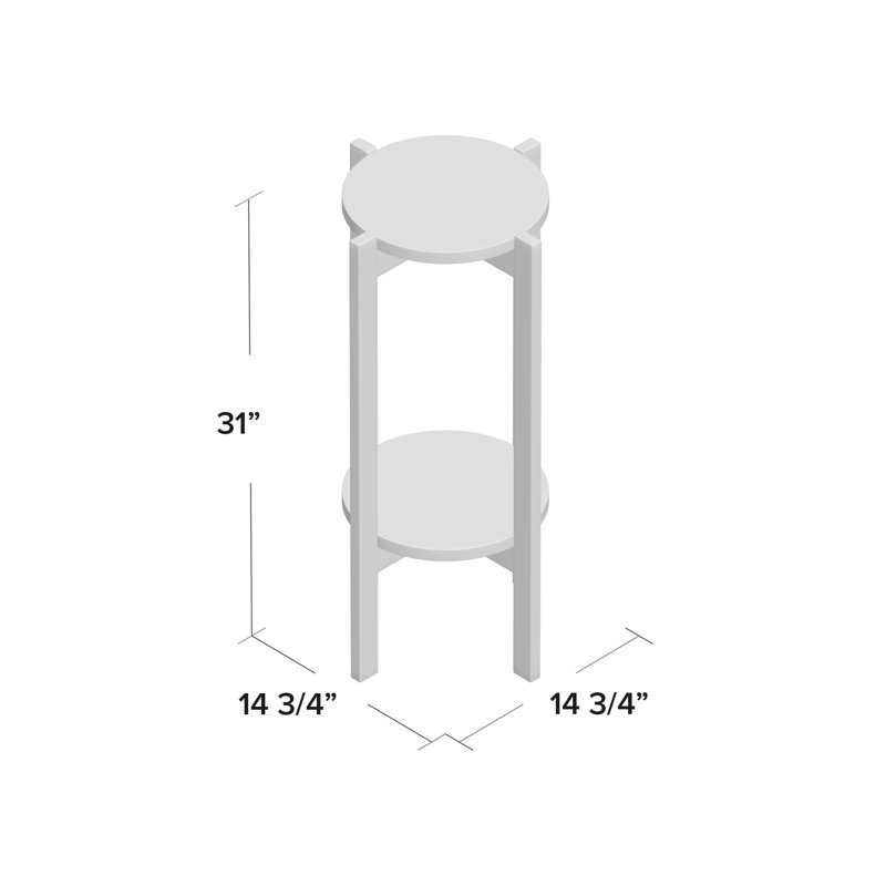 Support pour plante à plusieurs niveaux Saria, H 31 po x l 14,75 po x P 14,75 po, Noir