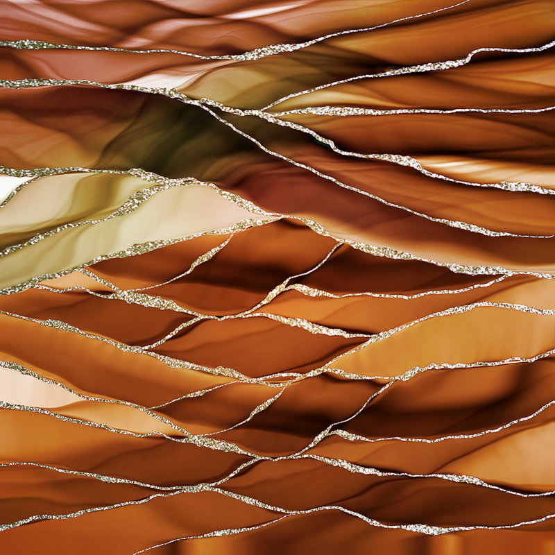 Impression sur toile tendue Kristyn Ut Desert Hot Copper, H 12 po x l 12 po