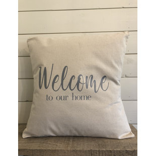 Tahlia Welcome Cotton blend Throw Pillow