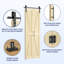 Porte pliante en pin massif avec ensemble de quincaillerie ROOMTETE - Porte intérieure pliante pré-assemblée-107245709-107245707