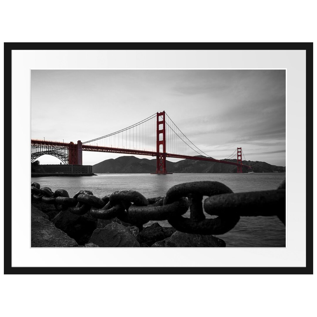 Gerahmtes Poster Golden Gate Bridge