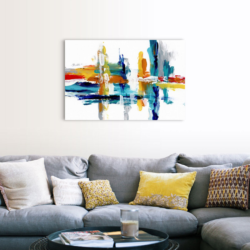 " Captive Color III " Painting Print, 32" H x 48" W x 1.25" D, Wrapped Canvas