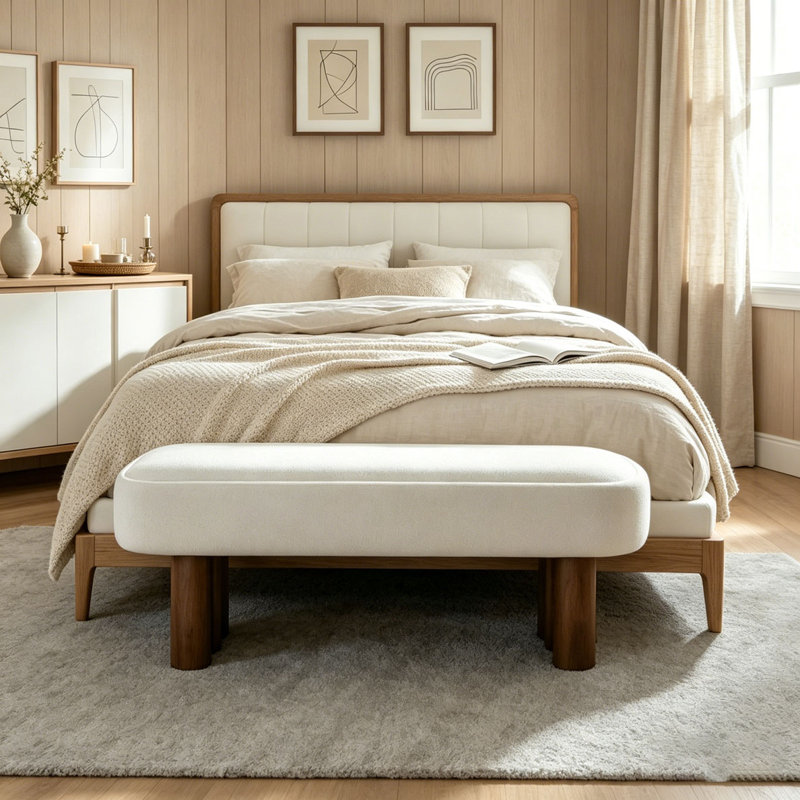 Banc rembourré 51,57 L, Beige