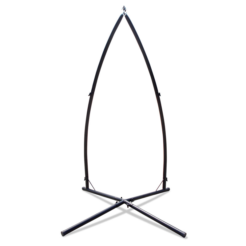 Black Steel X-Stand for Hanging Hammock Chairs