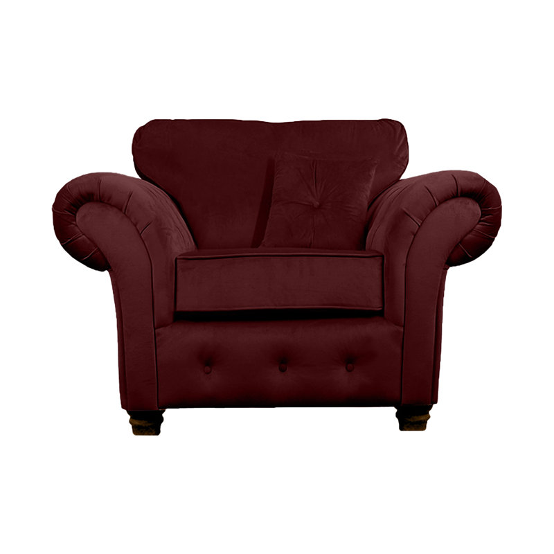 Lila Velvet Chesterfield Chair, Purple