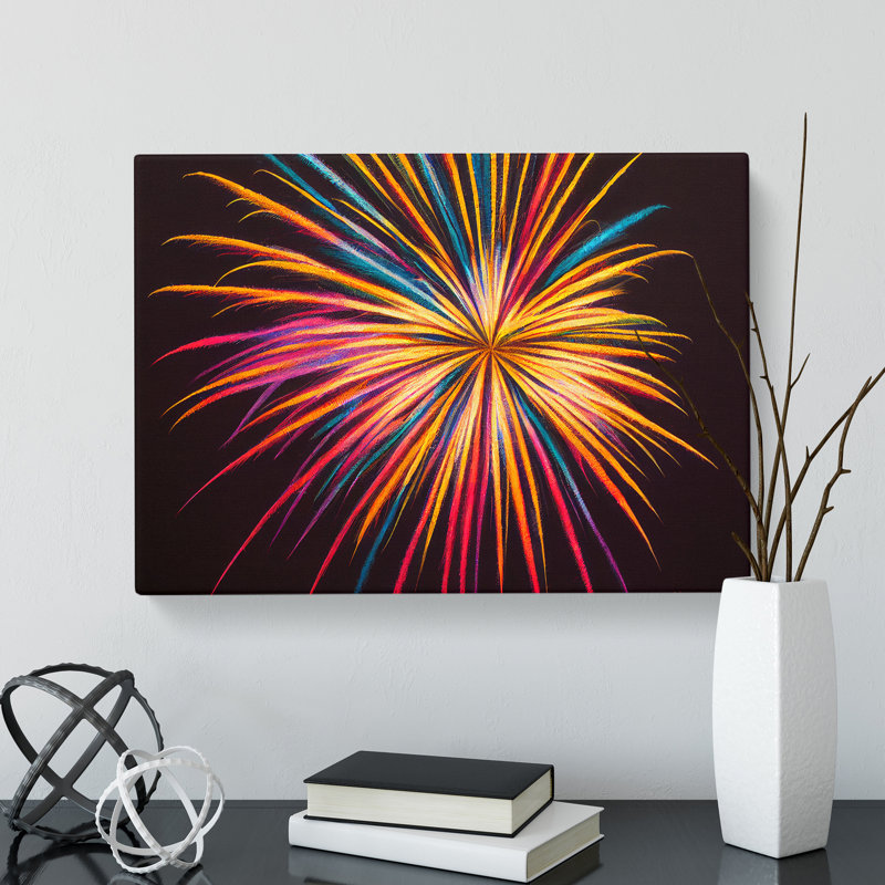 Magical Fireworks - Wrapped Canvas, 50cm H x 76cm W x 3cm D