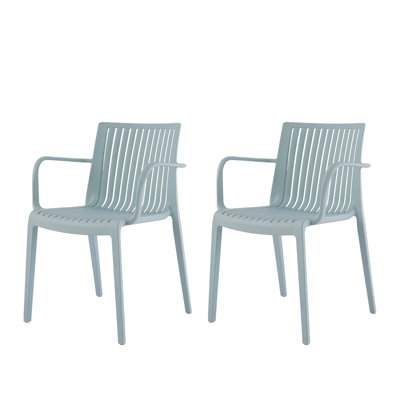 Fauteuil empilable mitchal, ensemble de 2