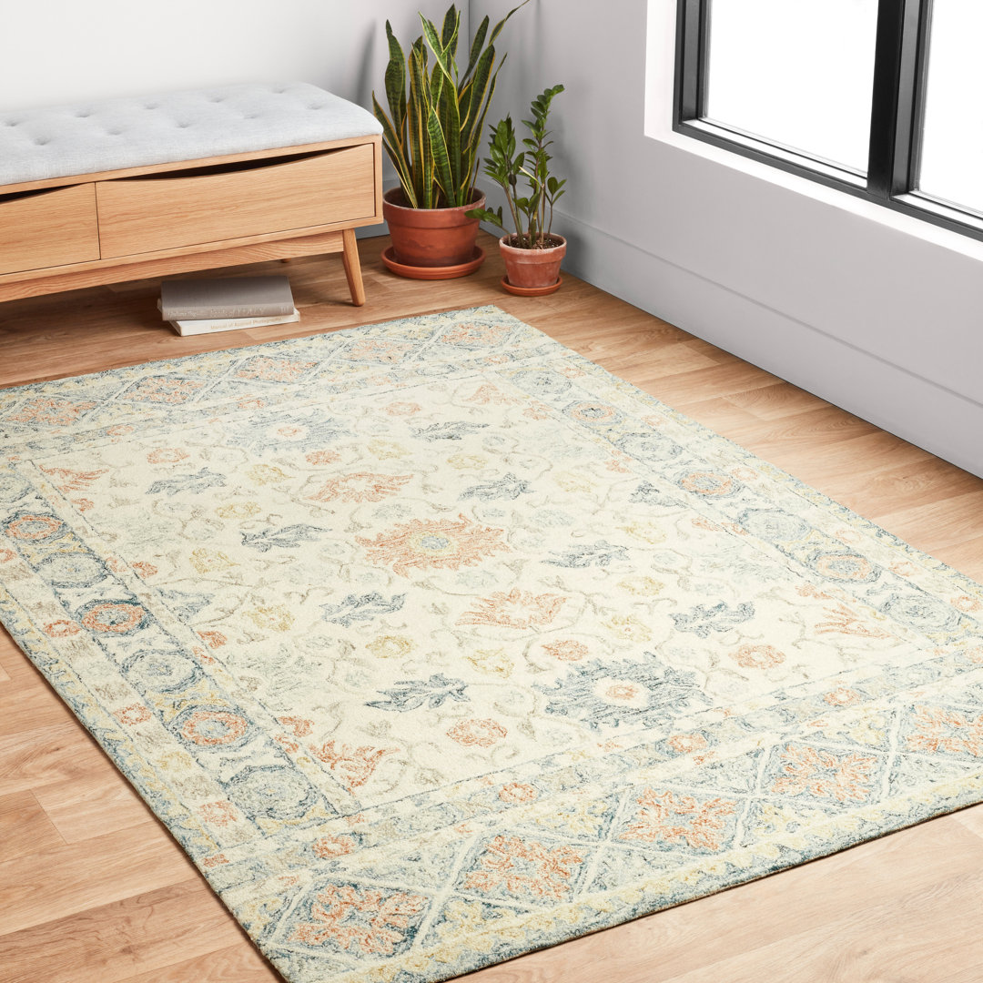 Mcclelland Hand Hooked Wool Oriental Indoor Rug One Allium Way® Rug