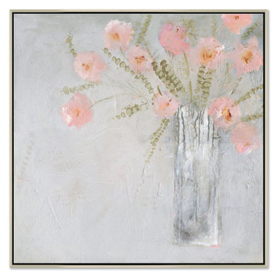 Pink Carnations by Jill Krasner - Single Picture Frame Painting on Canvas