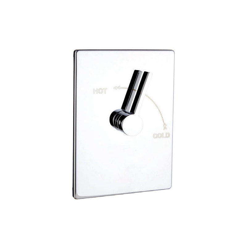 Rectangle Pressure Balance Shower Complete with Valve, Polished Nickel