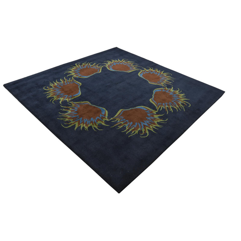 Square Jaycee Navy Blue Rug