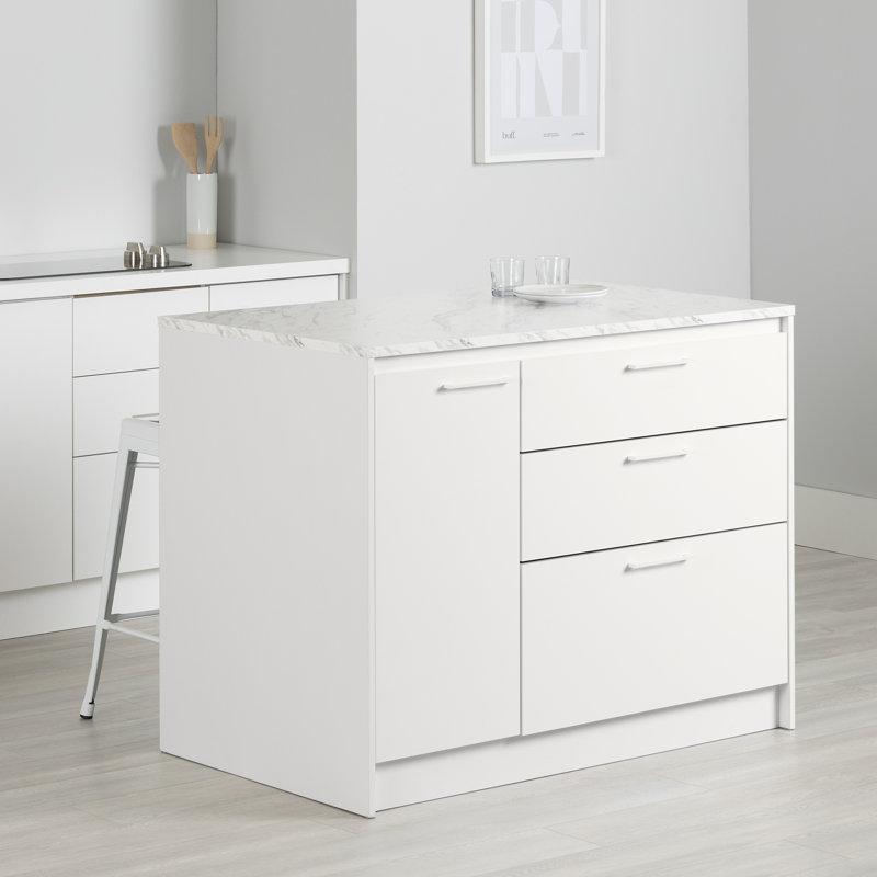 Myro  Kitchen Island With Door And Drawers