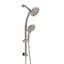 Pomme de douche 5 po à fonctions multiples, avec barre coulissante réglable, nickel brossé