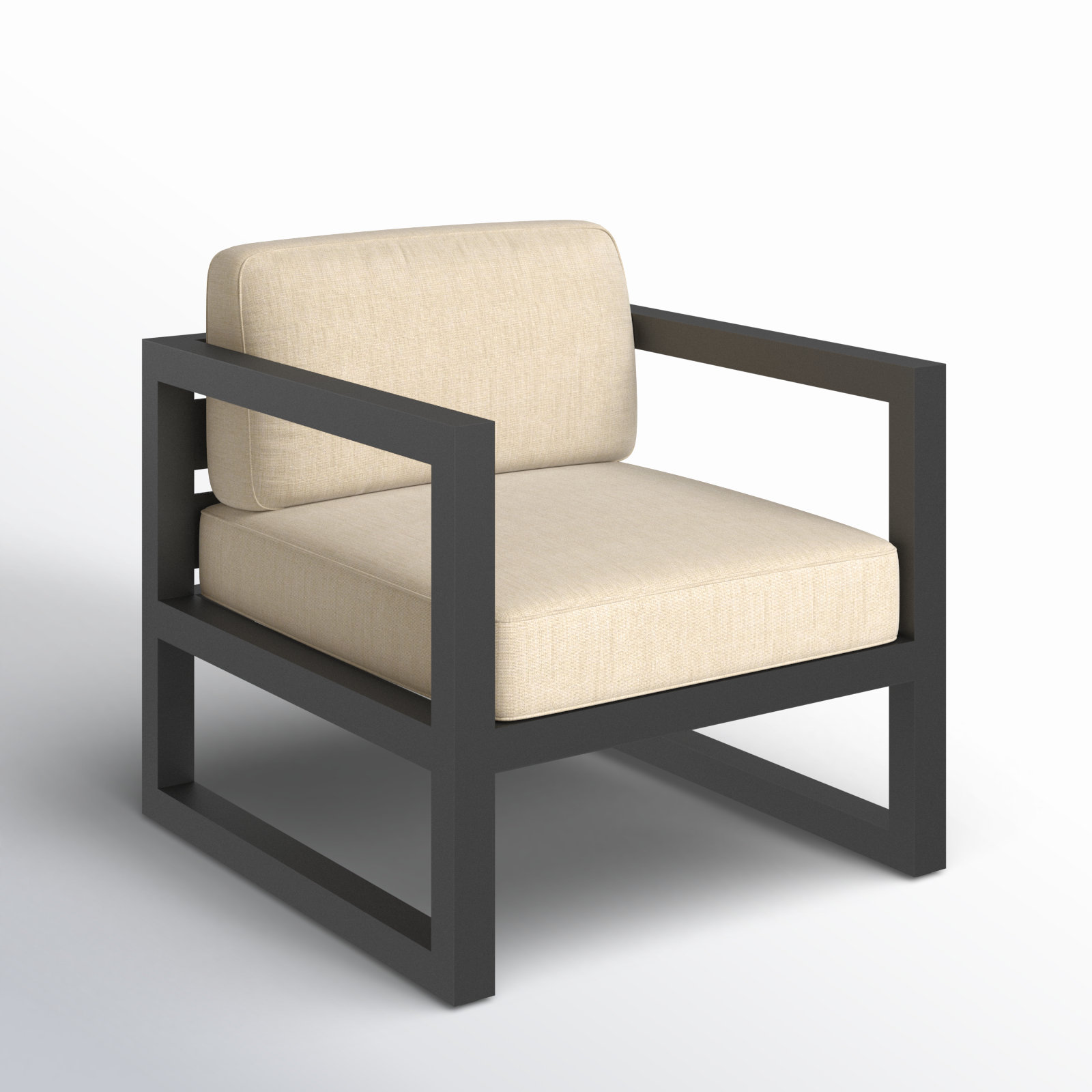 Smith Sunbrella® Patio Lounge Chair, Canvas Natural, Slate