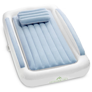 Lit de voyage gonflable bleu