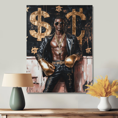 Dark Skin Male Boxer - Boss Man Wall Decor