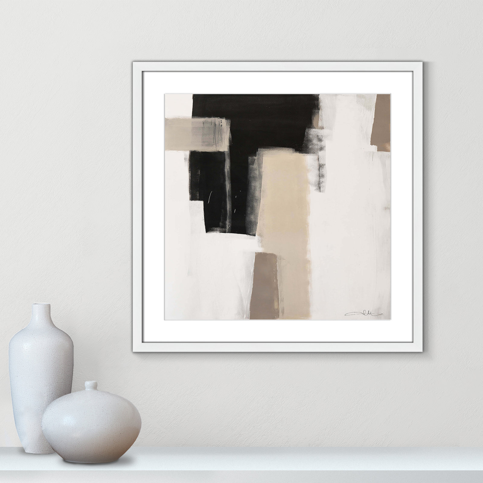 Earth Scapes I Print, 23.5" H x 23.5" W x 1.25" D, White Box Framed